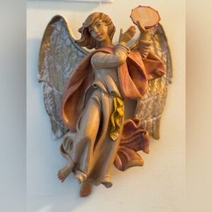 Vintage Italian Hand-Painted Angel Figurine – Wall Hanging